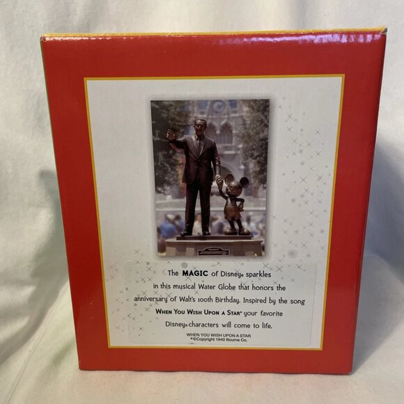 Disney Hallmark Musical Snow Globe 2001 Walt's 100th Birthday Limited Edition - Picture 10 of 12